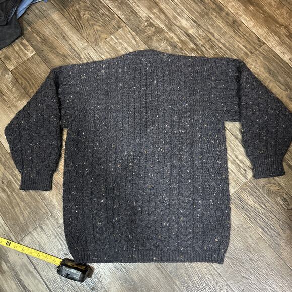 VTG LL Bean Aran Ireland Cardigan Sweater women’s Fisherman Wool Cable Knit S - Picture 6 of 6